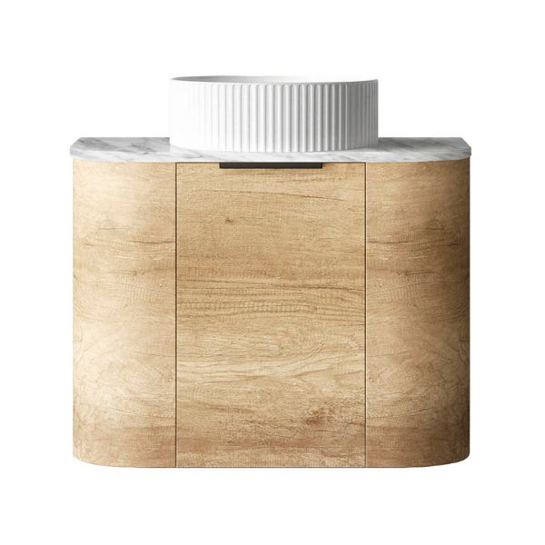 Otti Bondi Wall Hung Curve Vanity - Natural Oak