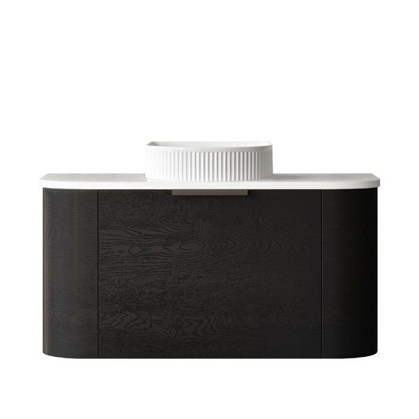 Otti Bondi Wall Hung Curve Vanity - Black Oak