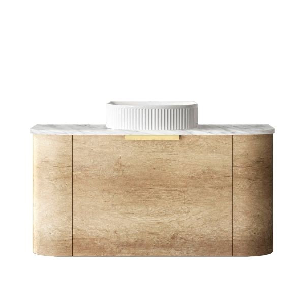 Otti Bondi Wall Hung Curve Vanity - Natural Oak