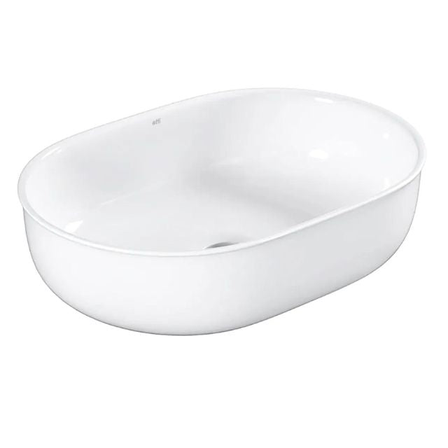 Otti Bronte Oval 500 x 350 Above Counter Basin - Gloss White