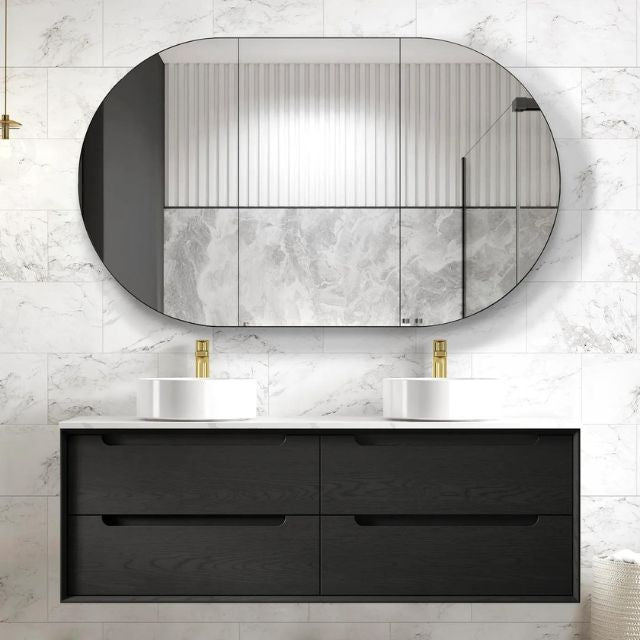 Otti Byron Wall Hung Vanity With Stone Top for Above Counter Basin