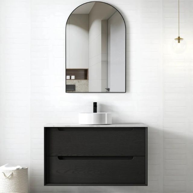 Otti Byron Wall Hung Vanity With Stone Top for Above Counter Basin