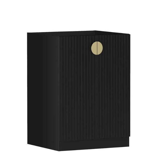 Otti Marlo 1305mm Fluted Laundry Set A - Black