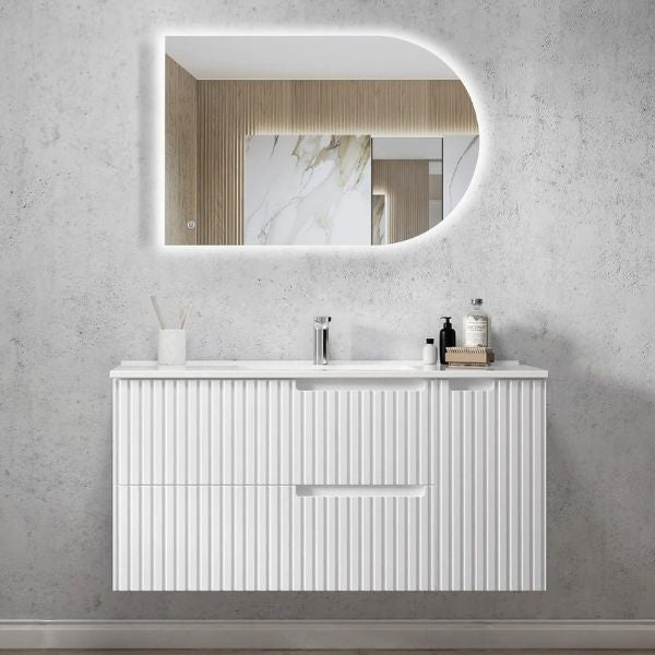 Otti Noosa Wave Board Wall Hung Vanity with Slimline Ceramic Top