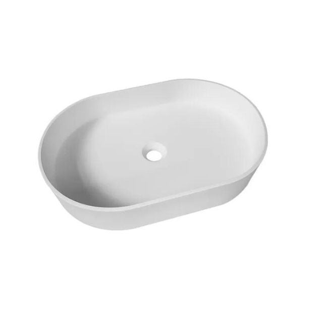 Otti Noosa 585mm Oval Above Counter Basin - Matte White