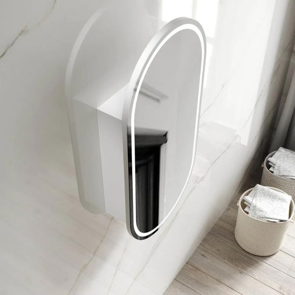 Otti Noosa 900 Oval Shape LED Shaving Cabinet White