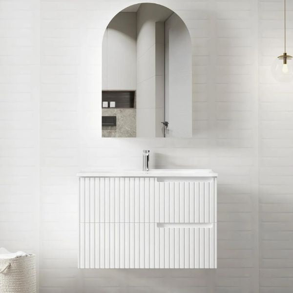 Otti Noosa Wave Board Wall Hung Vanity with Slimline Ceramic Top
