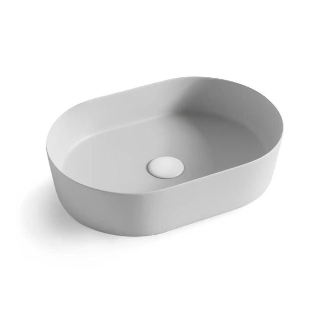 Otti Quay 500mm Oval Above Counter Basin - Matte Grey