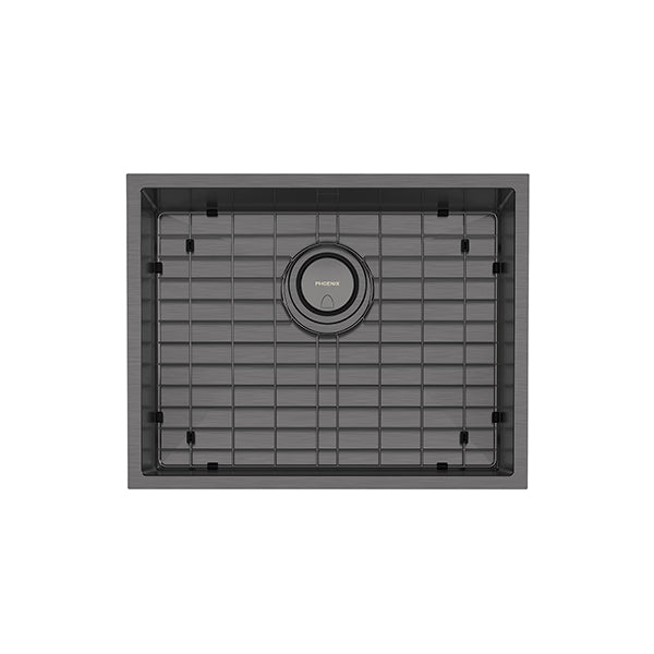 Phoenix 4000 Series Single Bowl Sink 573 x 446mm Brushed Carbon