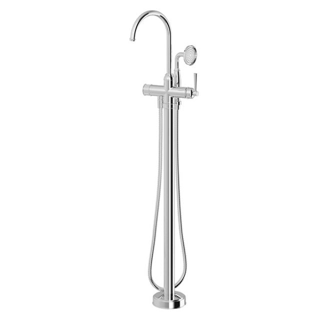 Phoenix Cromford Floor Mounted Bath Mixer with Hand Shower Chrome
