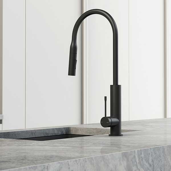 Phoenix Deja Pull Out Sink Mixer Matte Black