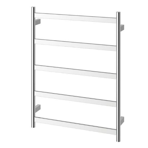 Phoenix Five Flat Bar Heated Towel Ladder 550mm - Chrome
