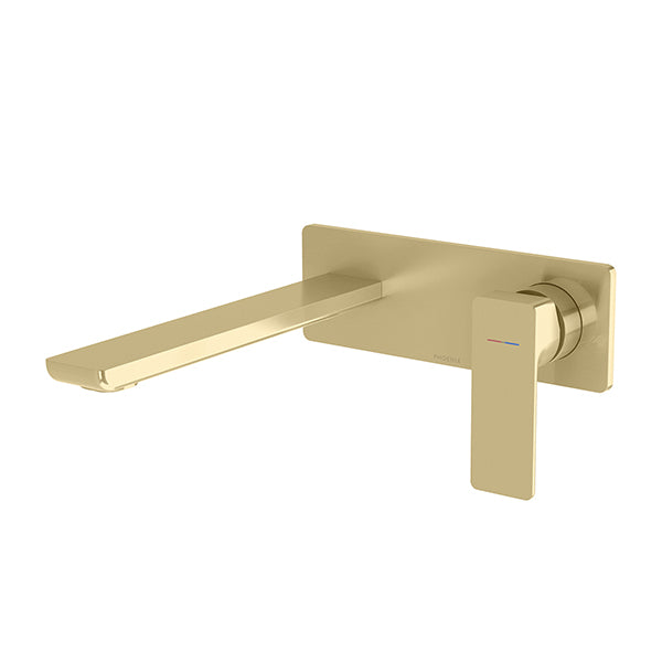 Phoenix Gloss MKII Wall Basin/Bath Mixer Set Brushed Gold