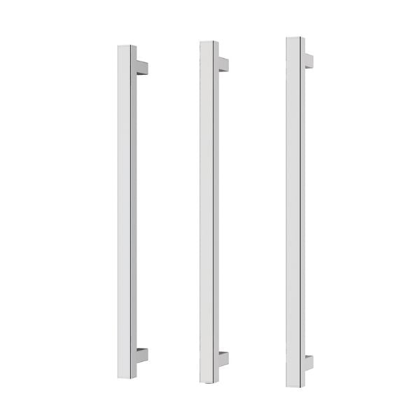 Phoenix Heated Triple Towel Rail Square 600mm - Chrome