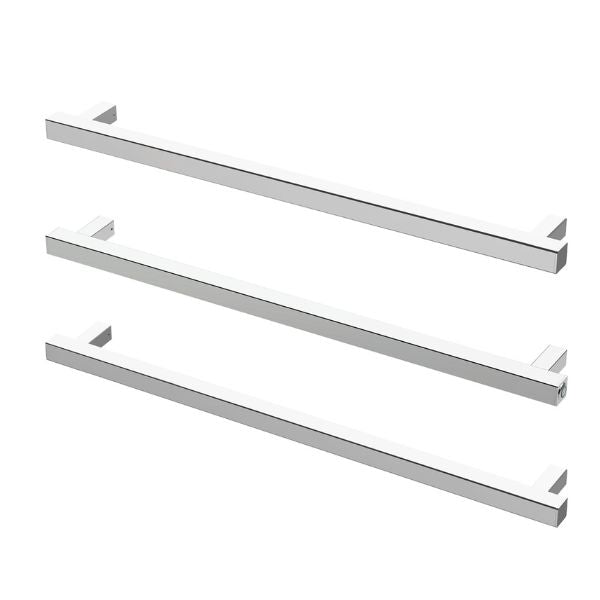 Phoenix Heated Triple Towel Rail Square 800mm - Chrome
