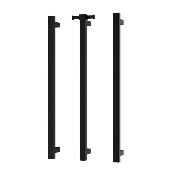 Phoenix Heated Triple Towel Rail Square 800mm - Matte Black