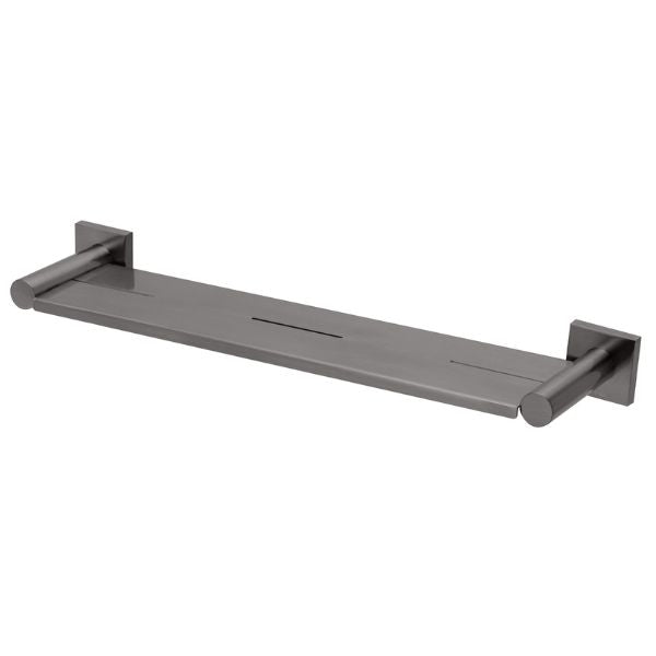 Phoenix Radii Metal Shelf Square Plate - Brushed Carbon