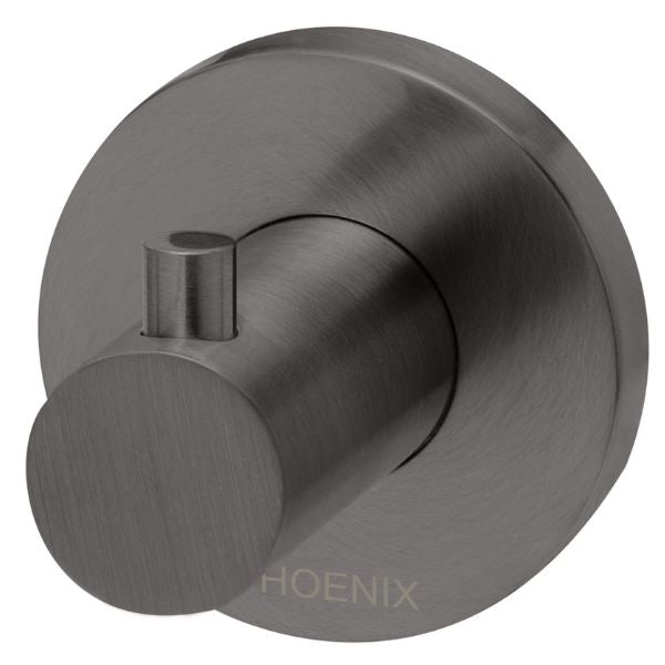 Phoenix Radii Robe Hook Round Plate Brushed Carbon RA897-31