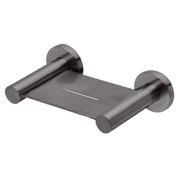 Phoenix Radii Soap Dish Round Plate - Brushed Carbon