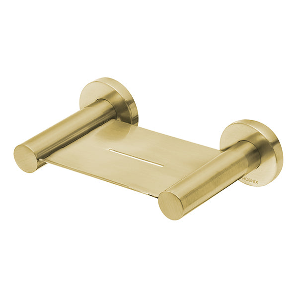 Phoenix Radii Soap Dish Round Plate - Brushed Gold