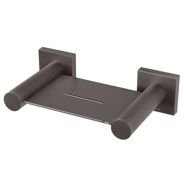 Phoenix Radii Soap Dish Square Plate - Gun Metal