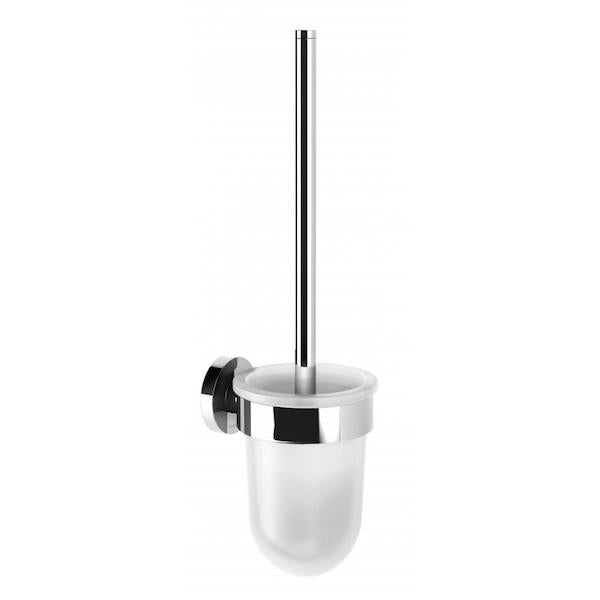 Phoenix Radii Toilet Brush & Holder Round Plate - The Blue Space