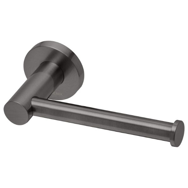 Phoenix Radii Toilet Roll Holder Round Plate Brushed - RA892-31Carbon RA892-31