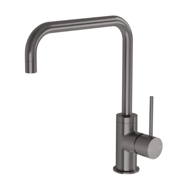 Phoenix Vivid Slimline Side Lever Sink Mixer 220mm Squareline - Brushed Carbon