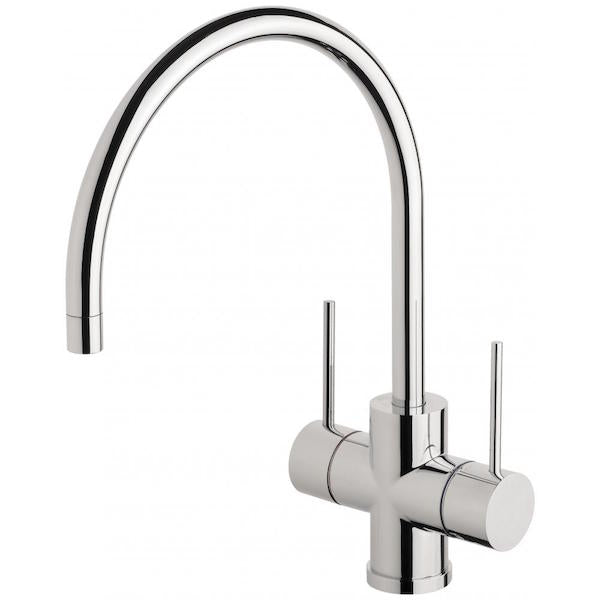 Phoenix Vivid Slimline Twin Handle Kitchen Sink Mixer Tap 220mm G/N - The Blue Space