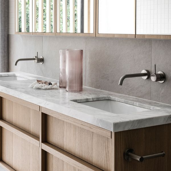 Phoenix Vivid Slimline Wall Basin Outlet 230mm - Brushed Nickel