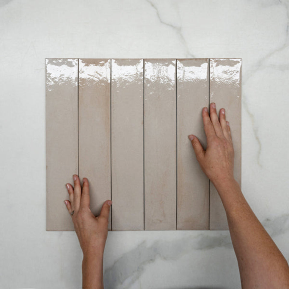 Rosa Theo Subway Tile 75 x 400mm Italian Porcelain