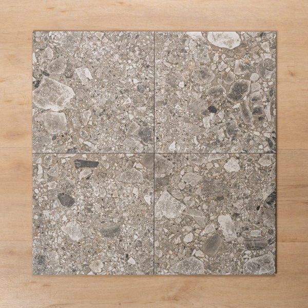 Southside Natural Terrazzo Matt P3 Porcelain Tile 300x300mm Straight Pattern - The Blue Space