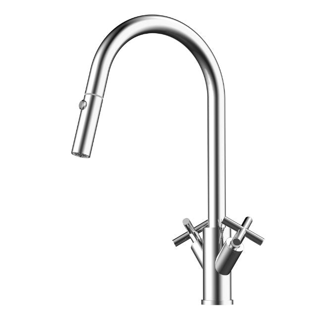 Suprema Xpress Fit X-Gen Dual Handle Retractable Sink Mixer - Chrome
