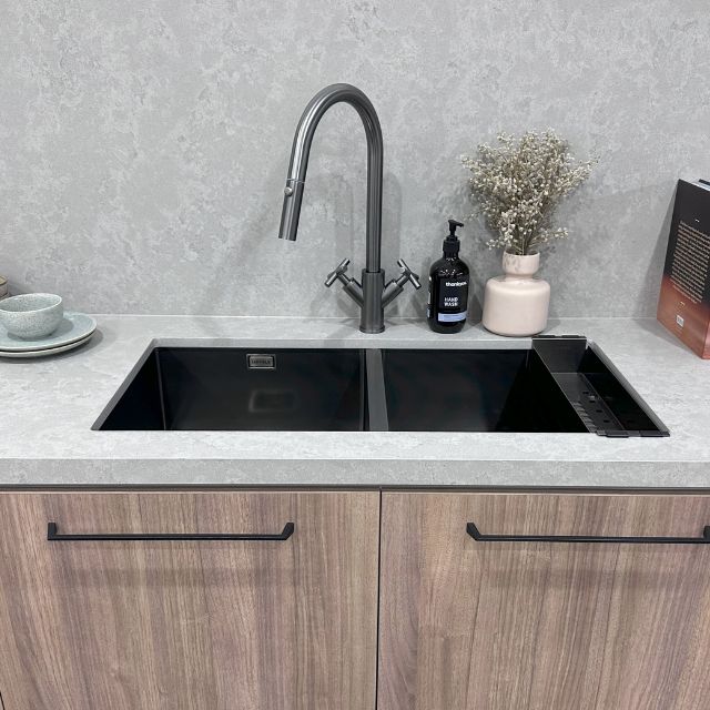 Suprema Xpress Fit X-Gen Dual Handle Retractable Sink Mixer - Gun Metal