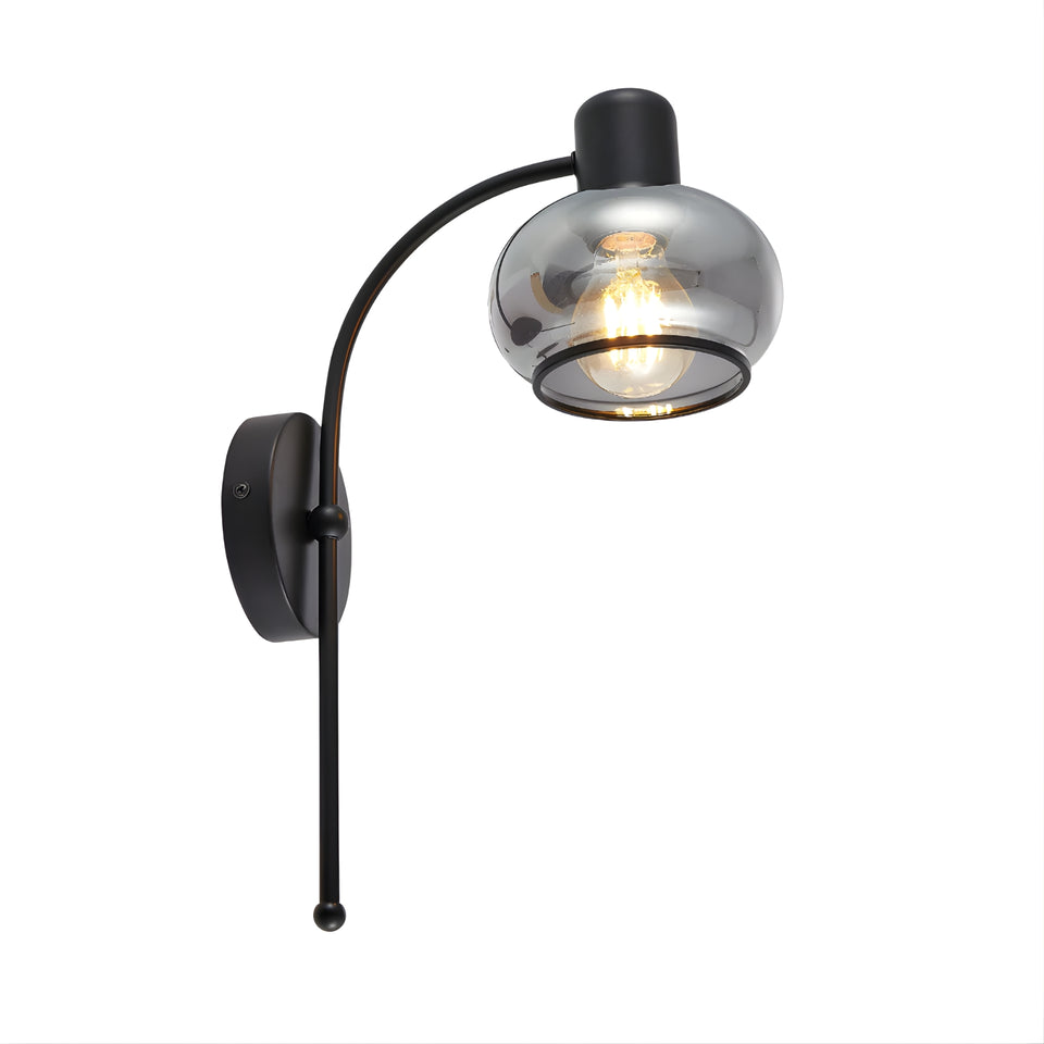 Telbix Marbell Wall Light E27 Black