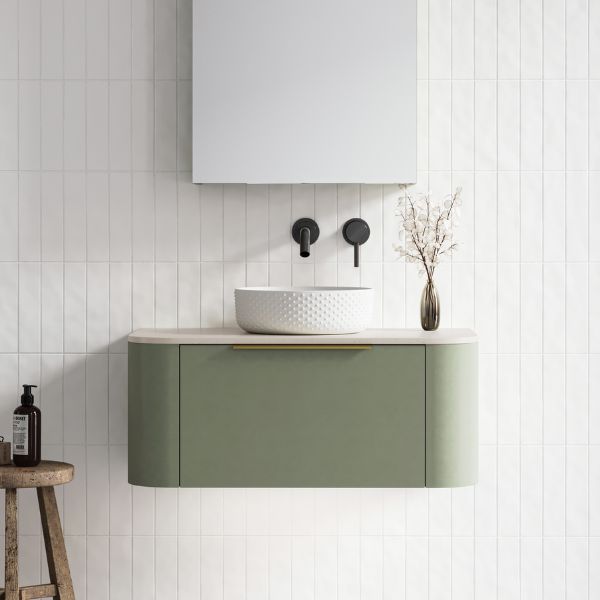 Timberline Santos Wall Hung Vanity with SilkSurface Top and Basin