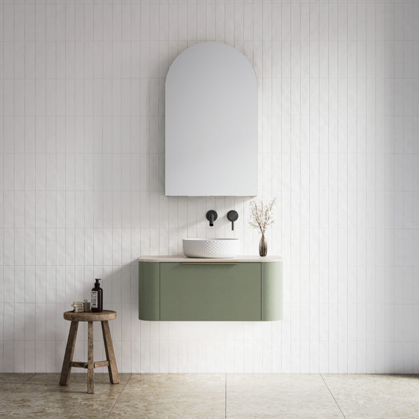 Timberline Santos Wall Hung Vanity with SilkSurface Top and Basin