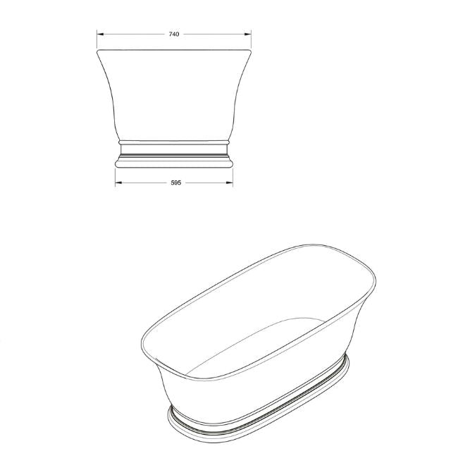 Turner Hastings Cambridge 156 TitanCast Bath - Gloss White