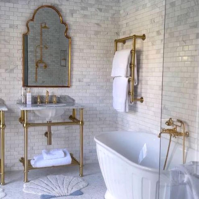 Turner Hastings Mayer Liquid-Filled Heated Towel Rail - Brushed Brass