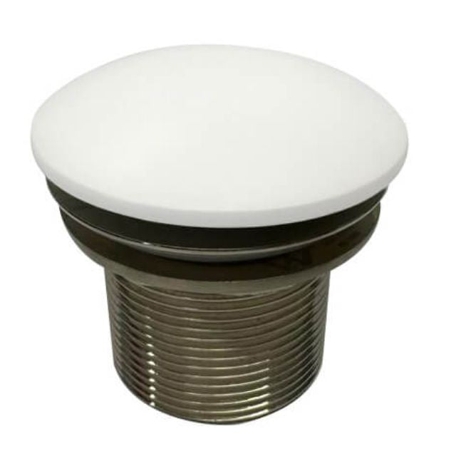 Turner Hastings TitanCast 40mm Safety Pull-Out Bath Waste - Satin Silk White
