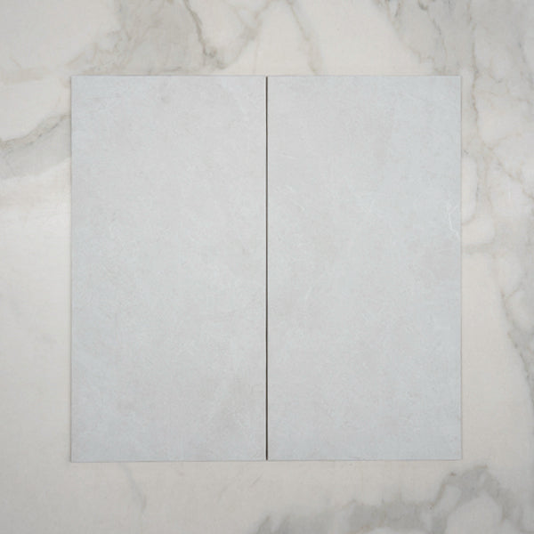 White Tilly Tundra Stone Tile Tech Grip 600 x 1200 x 10mm Porcelain