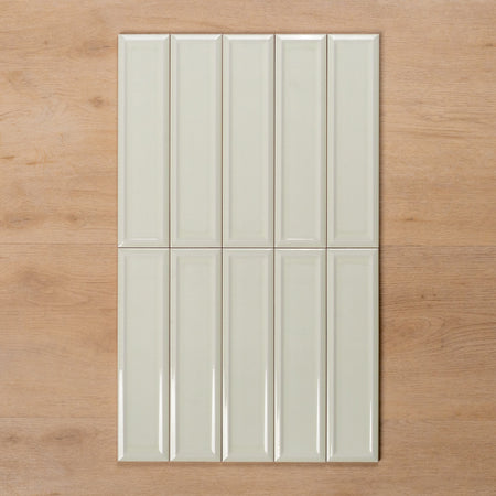 Whitehaven Green Gloss Frame Ceramic Subway Tile 68x280mm