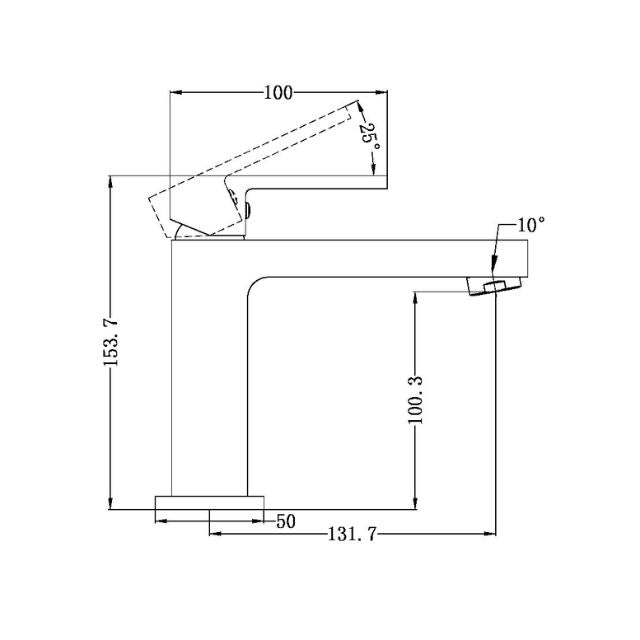 Nero Ecco Basin Mixer Brushed Nickel