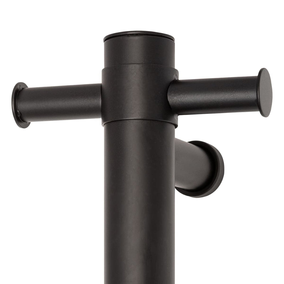 Thermogroup 240V Vertical Single Bar Heated Towel Rail Matte Black