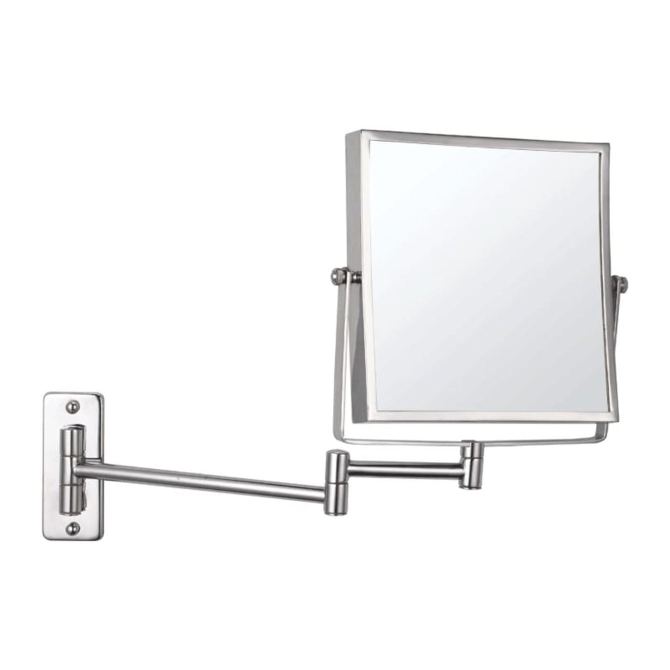 Thermogroup Ablaze 1 & 5x Magnification Wall Mounted Shaving Mirror - Chrome, 200 x 200mm