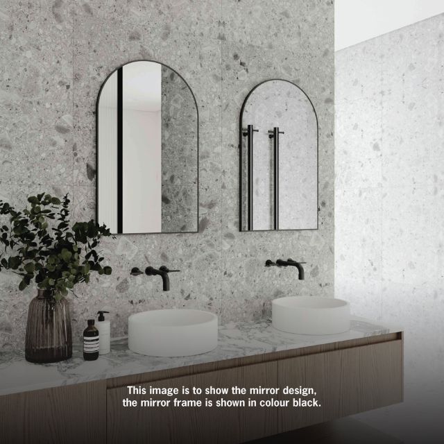 Thermogroup Arch Gold Framed Mirror