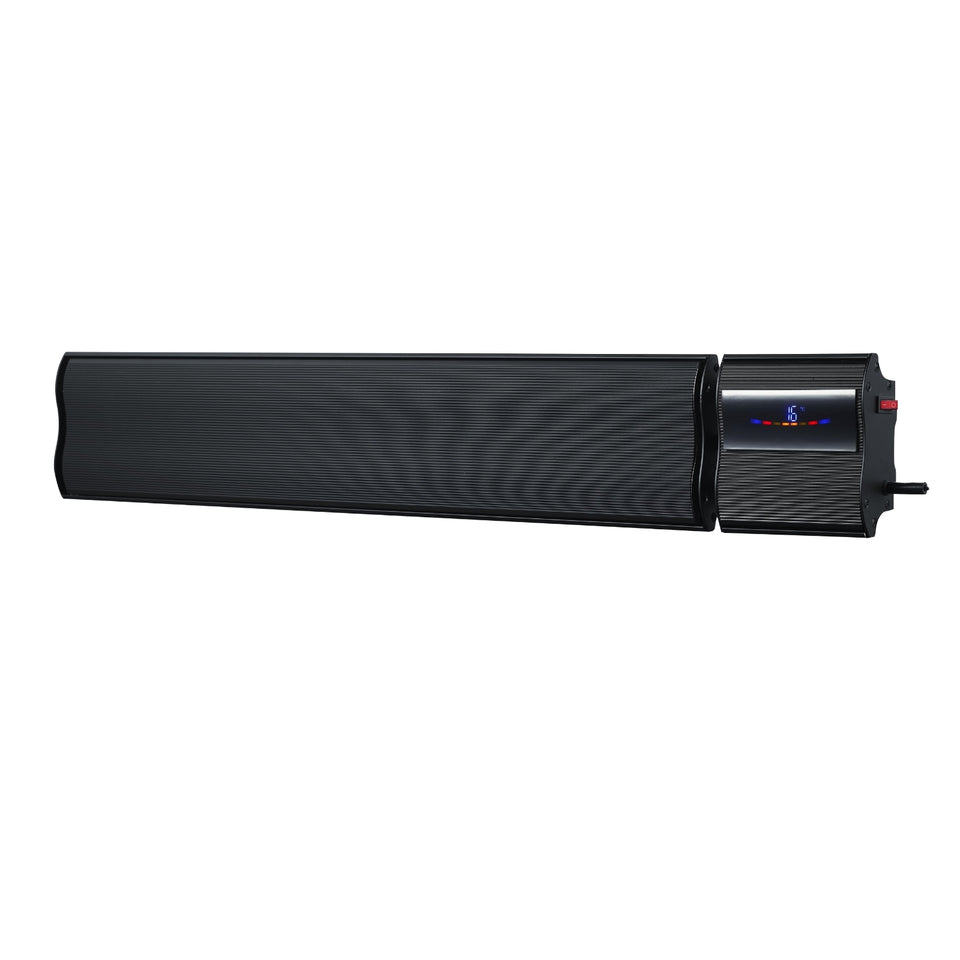 Thermogroup Lotus 1200W Wall Mounted Outdoor Heater with Remote & Wi-Fi 940x150x215mm - Black