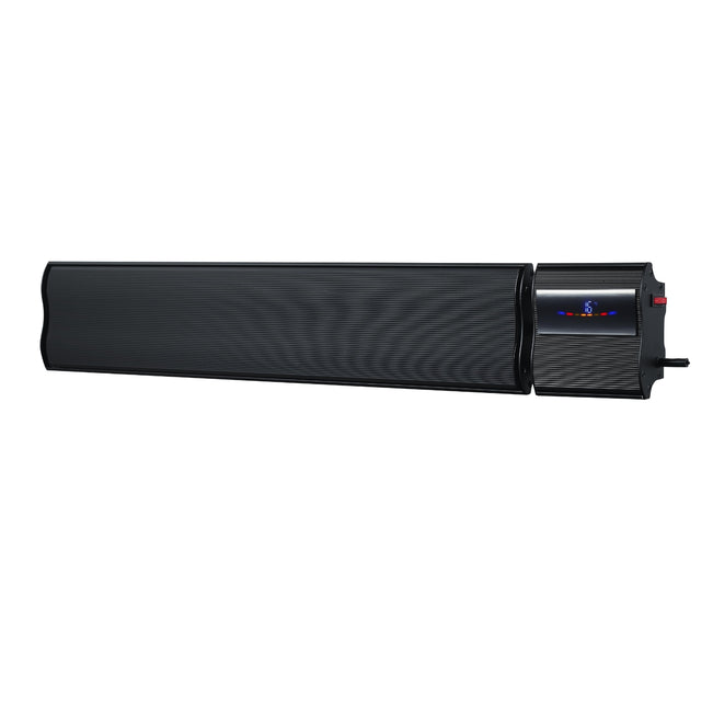 Thermogroup Lotus 2400W Wall Mounted Outdoor Heater with Remote & Wi-Fi 1540x150x215mm - Black LO2400WB - The Blue Space