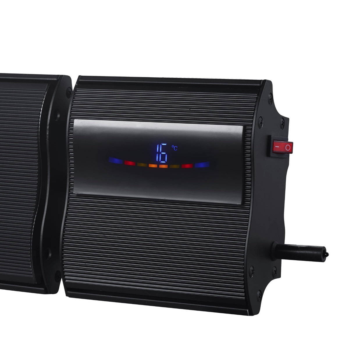 Close Thermogroup Lotus 2400W Wall Mounted Outdoor Heater with Remote & Wi-Fi 1540x150x215mm - Black LO2400WB - The Blue Space
