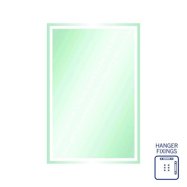 Thermogroup Rectangle Mirror with Sandblasted Border 1200x800mm